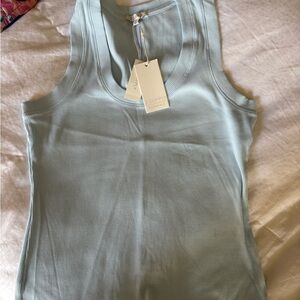 Z Supply Light Blue Ribbed Tank Top